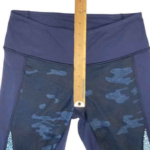Lululemon Wunder Under Crop Blue Camo Pebble Inkwell Leggings size 6 - Picture 9 of 10